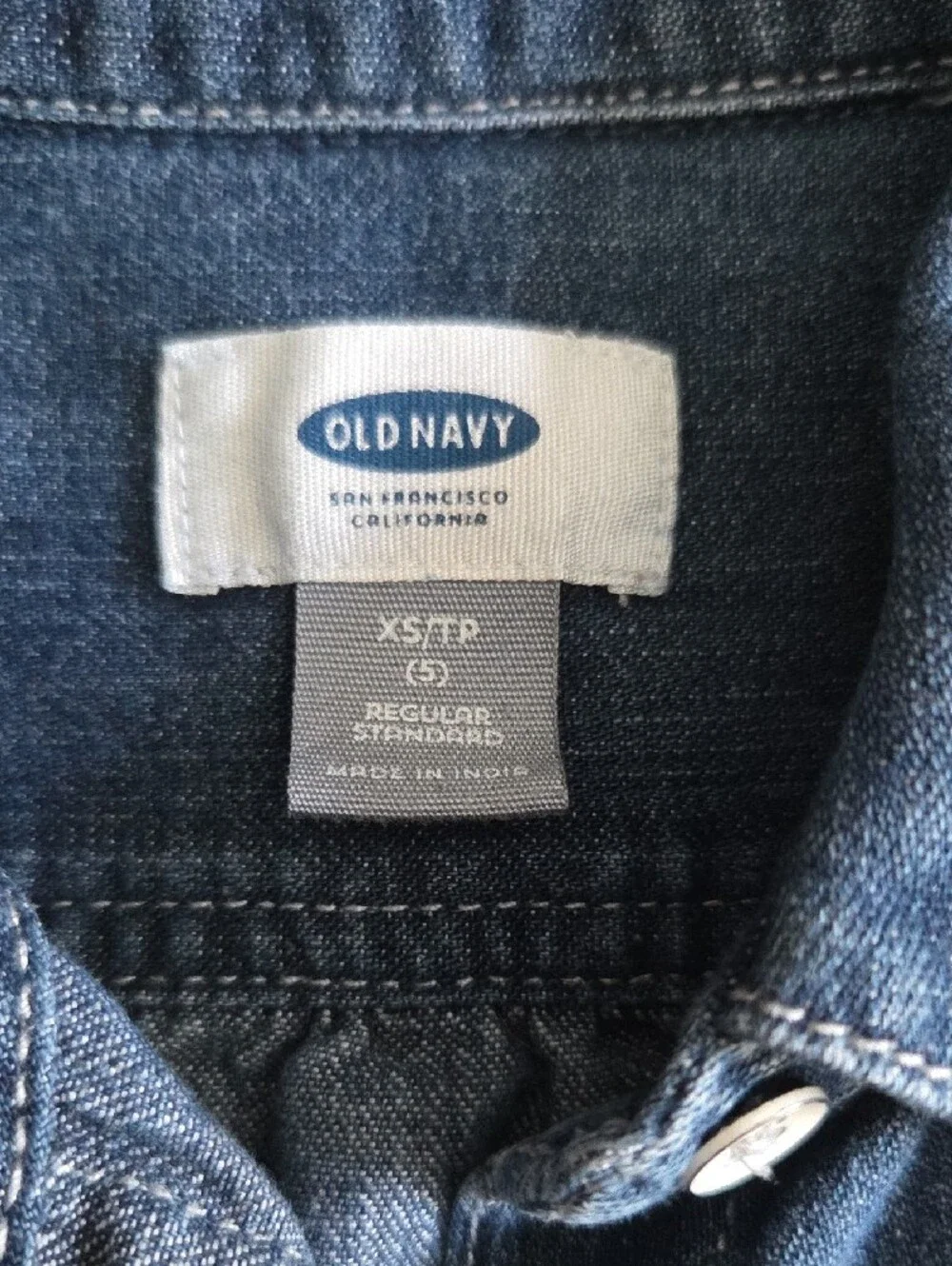 Old Navy Girls Denim Shirt Dress Blue